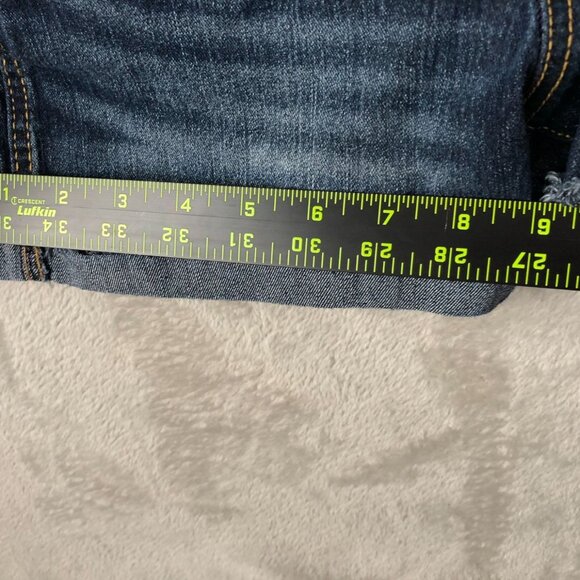 No Boundaries Juniors size 3-5 Shortalls Small Blue Denim Bib Cuffed Casual Summ - Picture 6 of 9